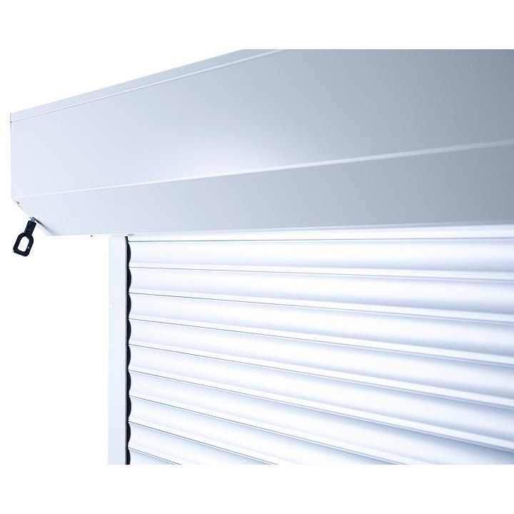 Porte enroulable 55 sur mesure avec manivelle de secours argent galerie photo